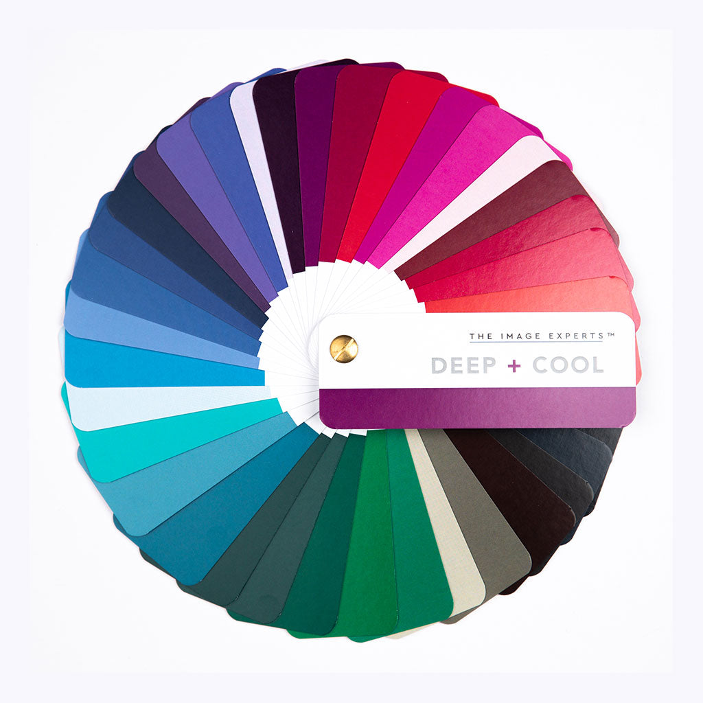 Deep + Cool colour fan for personal stylist - For use in colour analysis.