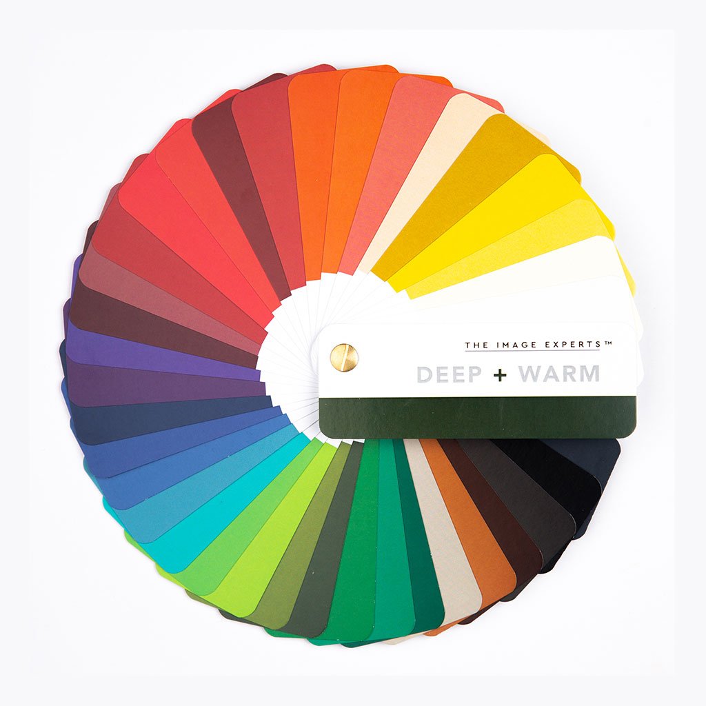 Deep + Warm colour fan for style consultants. For use in colour analysis.