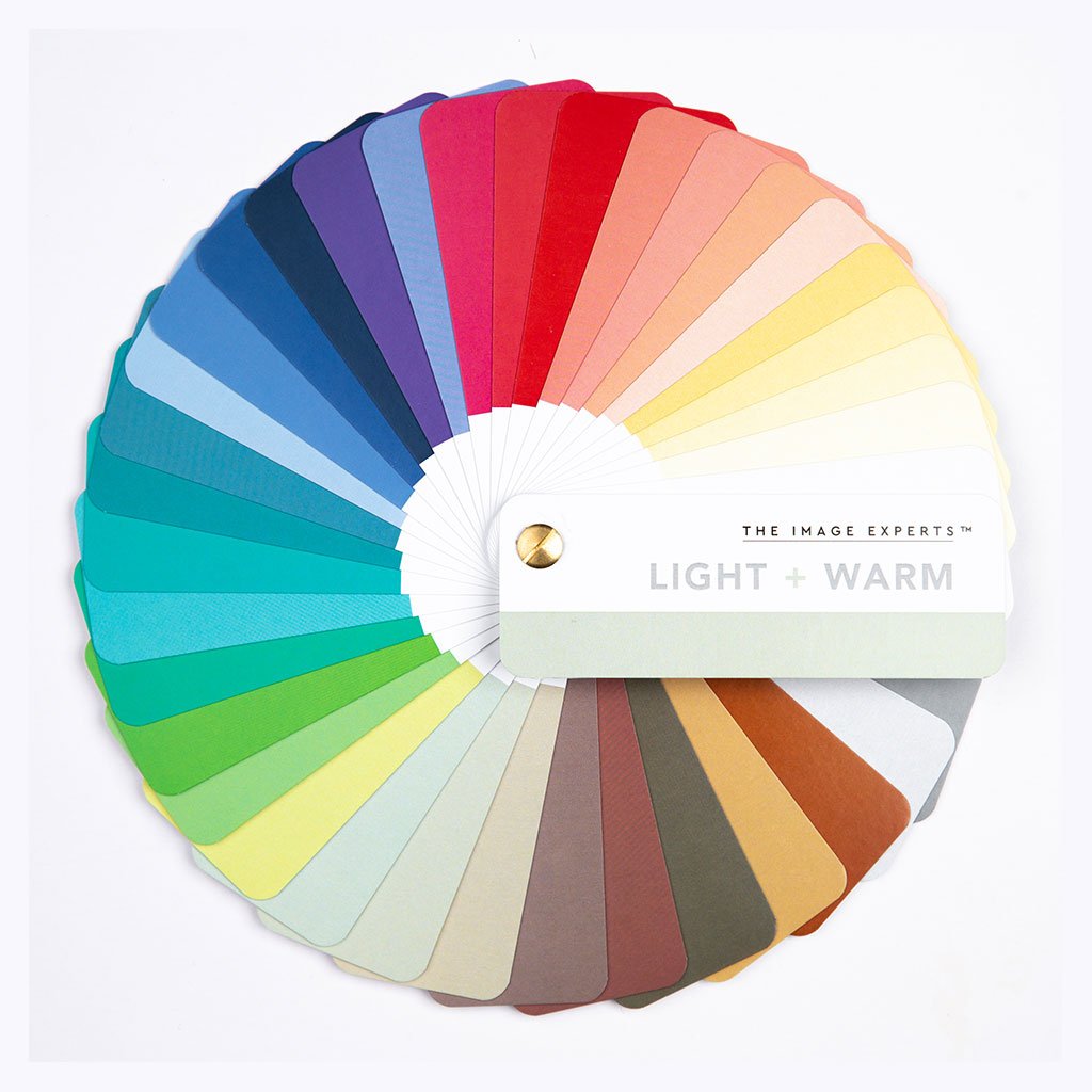 Light + Warm colour fan for style consultants, image consultants, personal stylists