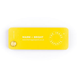 Warm + Bright colour fan - back - for use in colour analysis.