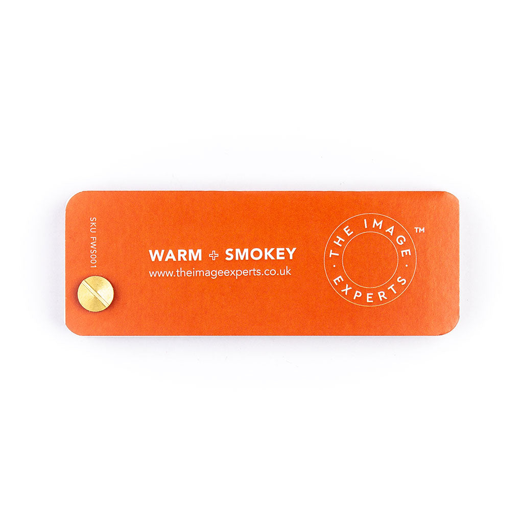 Warm + Smokey colour fan - back - for use in colour analysis